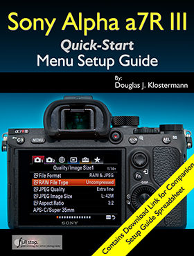 Sony Alpha a7R III menu setup guide